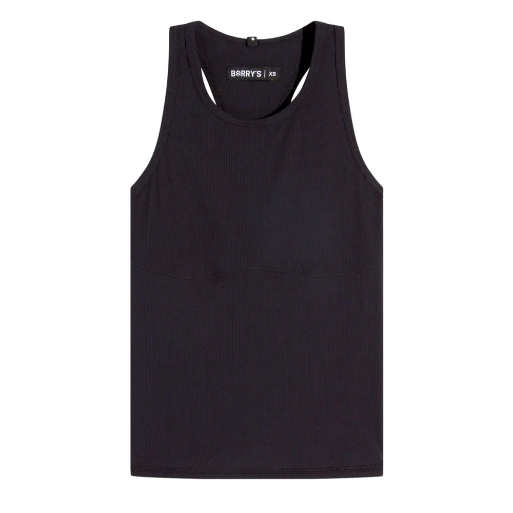 Barry’s Wave Black Ribbed Tank Large NWT